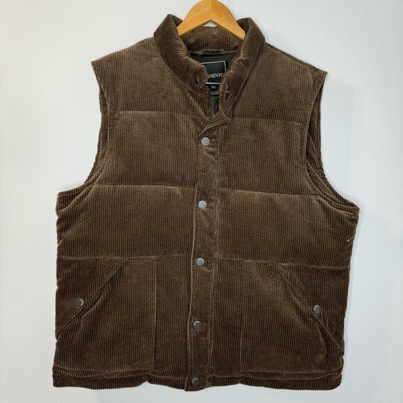Blank NYC Other - Blank NYC Taradiddle Brown Corduroy Puffer Vest Men's XL Brown